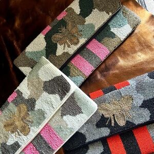 Beaded Clutch Purse - Chain included